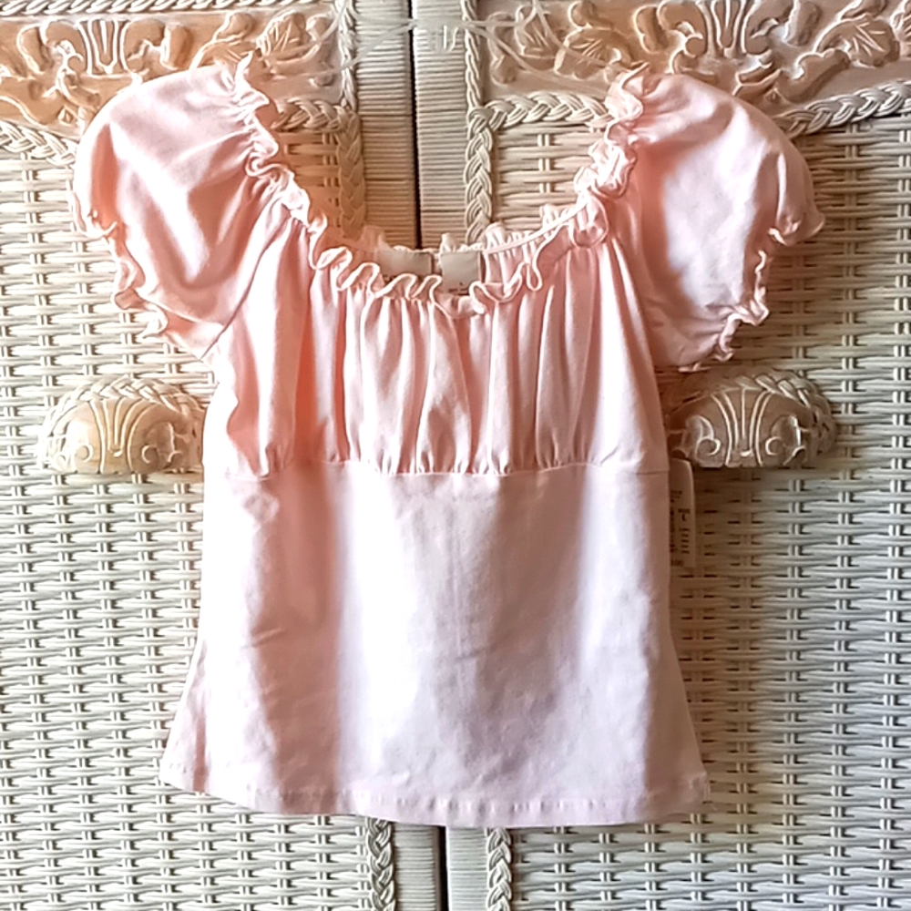 Pastel pink summer stretchy top